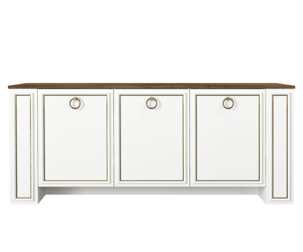 Sideboard Sansa Weiß Walnuss