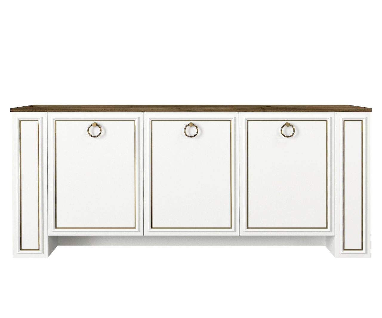 Sideboard Sansa Weiss Walnuss