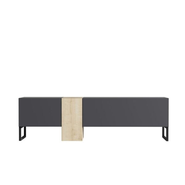 TV Lowboard Anthrazit Saphir mit Metall Füße 9161