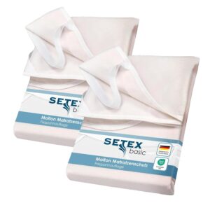 2 Stück Molton Matratzenschutz Matratzenschoner Setex 90x200 cm
