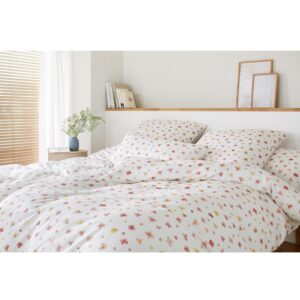 Elegante Interlock Jersey Bettwäsche Petals 3601-1 Blumen Rosa 135x200