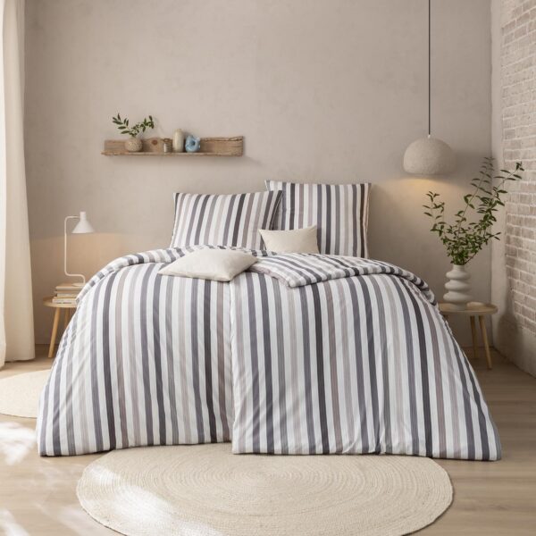 Estella Interlock Jersey Bettwäsche Tavaro 6629-810 Streifen 135x200