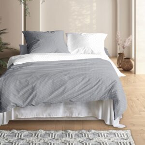 Irisette Mako Satin Bettwäsche Jessica 8256-11 Anker Silber 135x200