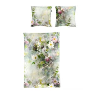 Irisette Mako Satin Bettwäsche Tokio 8572-30 Blumen Aquarell 135x200