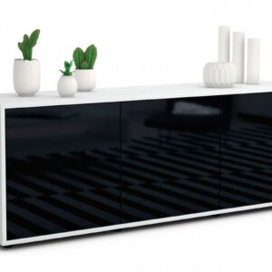 Lowboard Allegra, Schwarz (136x49x35cm)
