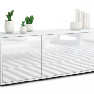 Lowboard Allegra, Weiß (136x49x35cm)