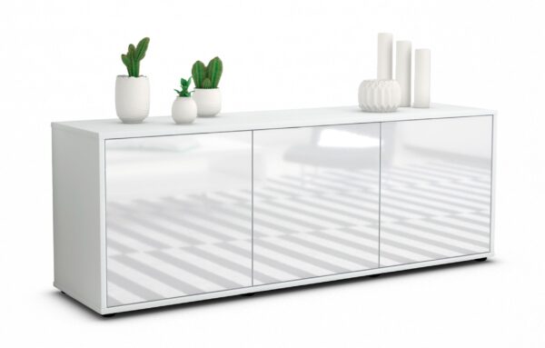 Lowboard Allegra, Weiß (136x49x35cm)