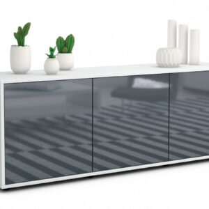 Lowboard Allegra, Grau (136x49x35cm)