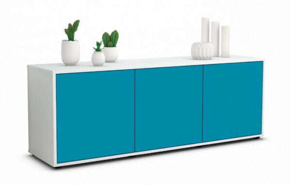 Lowboard Allegra, Türkis (136x49x35cm)