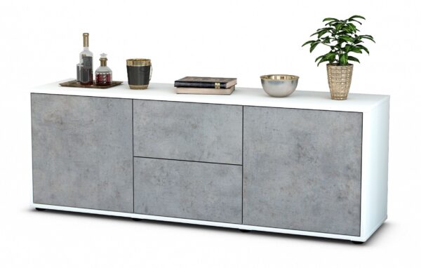 Lowboard Alma, Beton (136x49x35cm)