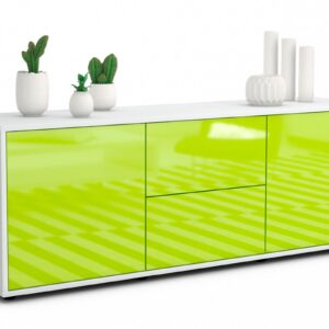 Lowboard Alma, Grün (136x49x35cm)