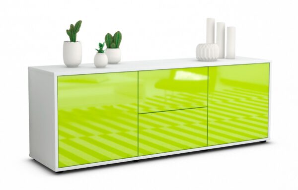 Lowboard Alma, Grün (136x49x35cm)