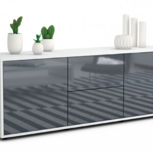 Lowboard Alma, Grau (136x49x35cm)