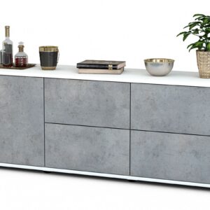 Lowboard Aloisia, Beton (136x49x35cm)