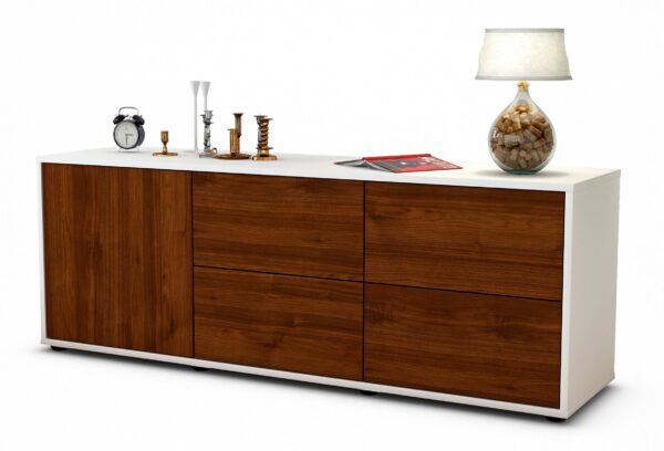 Lowboard Aloisia, Walnuss (136x49x35cm)