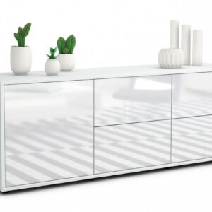 Lowboard Aloisia, Weiß (136x49x35cm)