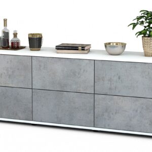 Lowboard Alva, Beton (136x49x35cm)