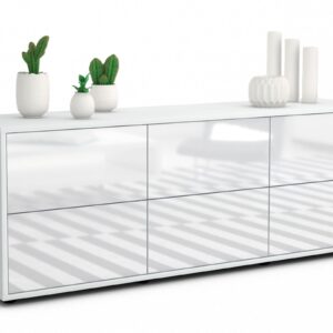 Lowboard Alva, Weiß (136x49x35cm)