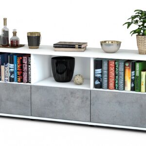 Lowboard Amalia, Beton (136x49x35cm)