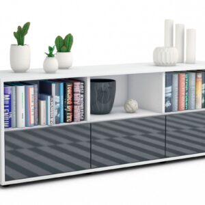 Lowboard Amalia, Grau (136x49x35cm)
