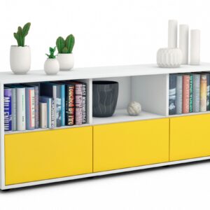 Lowboard Amalia, Gelb (136x49x35cm)