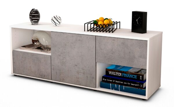 Lowboard Ambra, Beton (136x49x35cm)