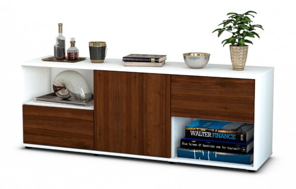 Lowboard Ambra, Walnuss (136x49x35cm)