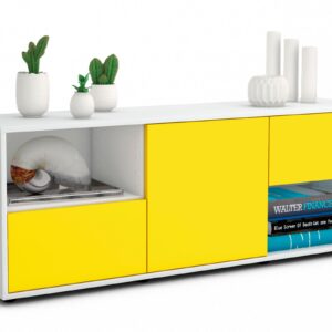 Lowboard Ambra, Gelb (136x49x35cm)
