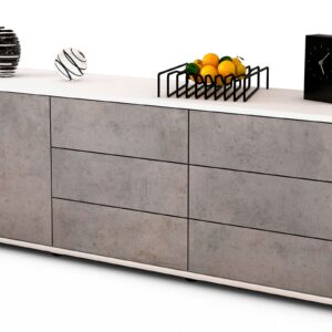 Lowboard Amedea, Beton (136x49x35cm)