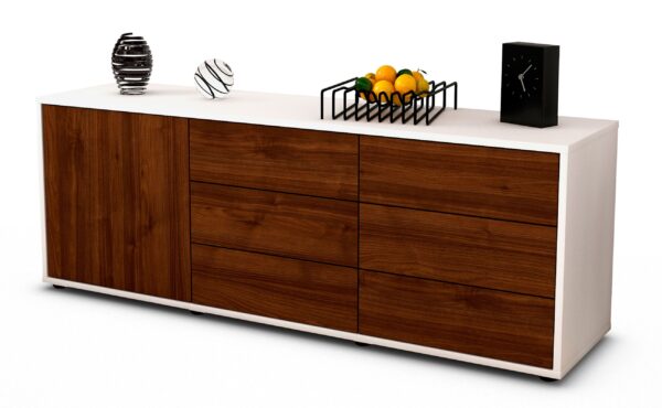 Lowboard Amedea, Walnuss (136x49x35cm)