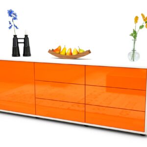 Lowboard Amedea, Orange (136x49x35cm)