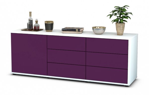Lowboard Amedea, Lila (136x49x35cm)