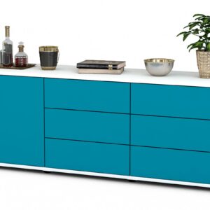 Lowboard Amedea, Türkis (136x49x35cm)
