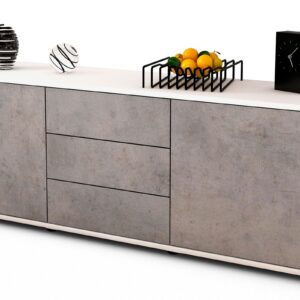 Lowboard Ameline, Beton (136x49x35cm)