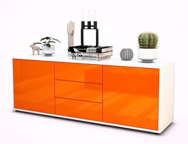 Lowboard Ameline, Orange (136x49x35cm)