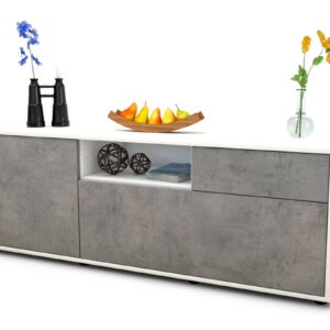 Lowboard Amila, Beton (136x49x35cm)