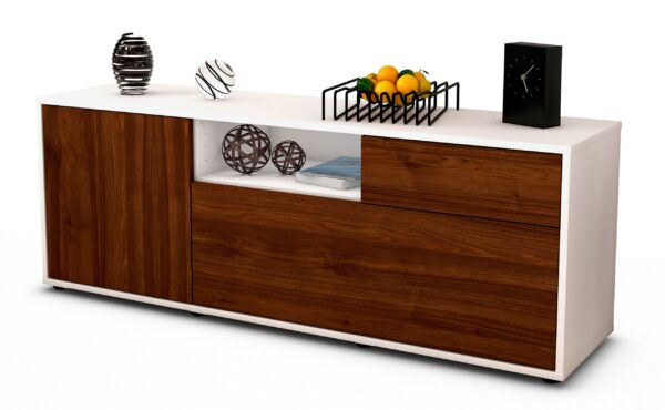 Lowboard Amila, Walnuss (136x49x35cm)