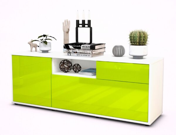 Lowboard Amila, Grün (136x49x35cm)