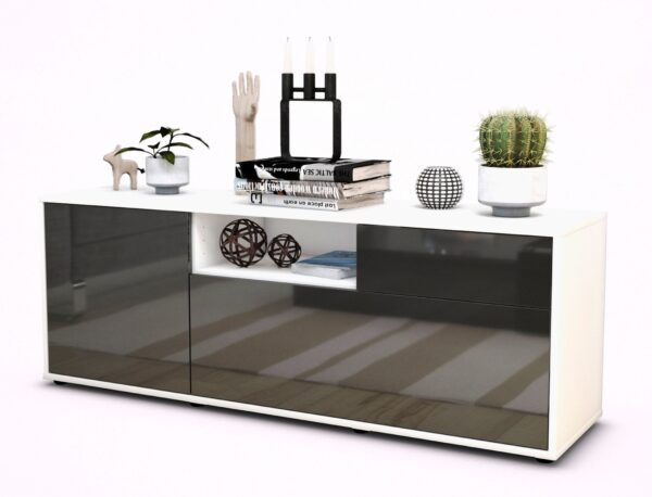 Lowboard Amila, Grau (136x49x35cm)