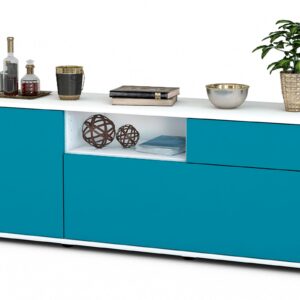 Lowboard Amila, Türkis (136x49x35cm)