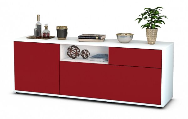 Lowboard Amila, Bordeaux (136x49x35cm)