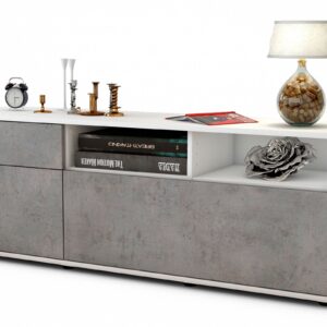 Lowboard Amisa, Beton (136x49x35cm)