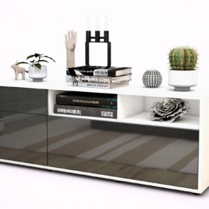 Lowboard Amisa, Grau (136x49x35cm)