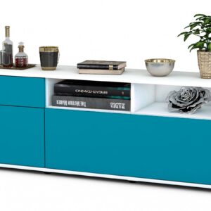 Lowboard Amisa, Türkis (136x49x35cm)