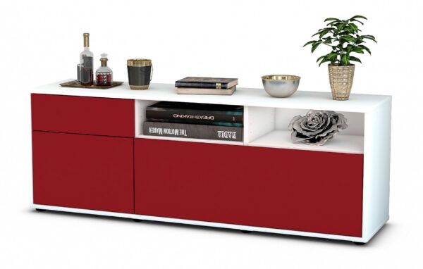 Lowboard Amisa, Bordeaux (136x49x35cm)
