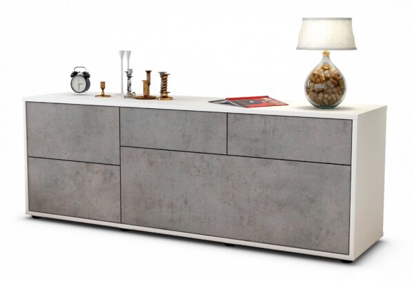 Lowboard Anais, Beton (136x49x35cm)