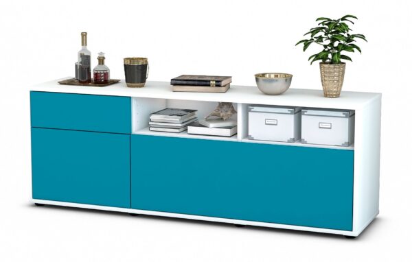 Lowboard Anais, Türkis (136x49x35cm)