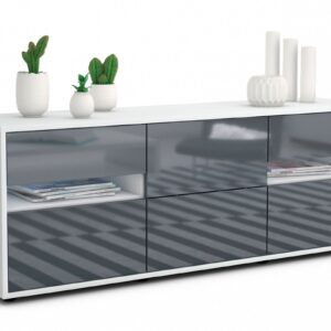 Lowboard Andrea, Grau (136x49x35cm)