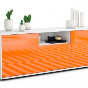 Lowboard Andreana, Orange (136x49x35cm)