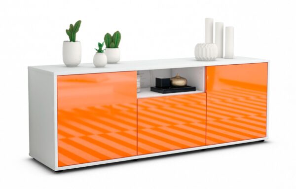 Lowboard Andreana, Orange (136x49x35cm)